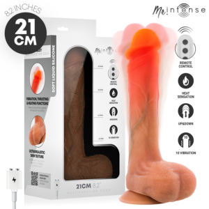 MR INTENSE - BRADLEY Silikon-Vibrationsdildo mit Wärmeeffekt und Fernbedienung 21 cm - Ø 4,2 cm