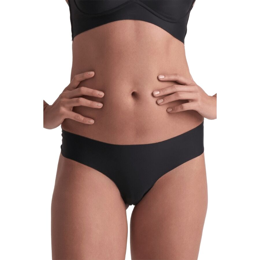 BYE-BRA - PACK 2 UNSICHTBARE TANGAS BEIGE UND SCHWARZ GRÖSSE L