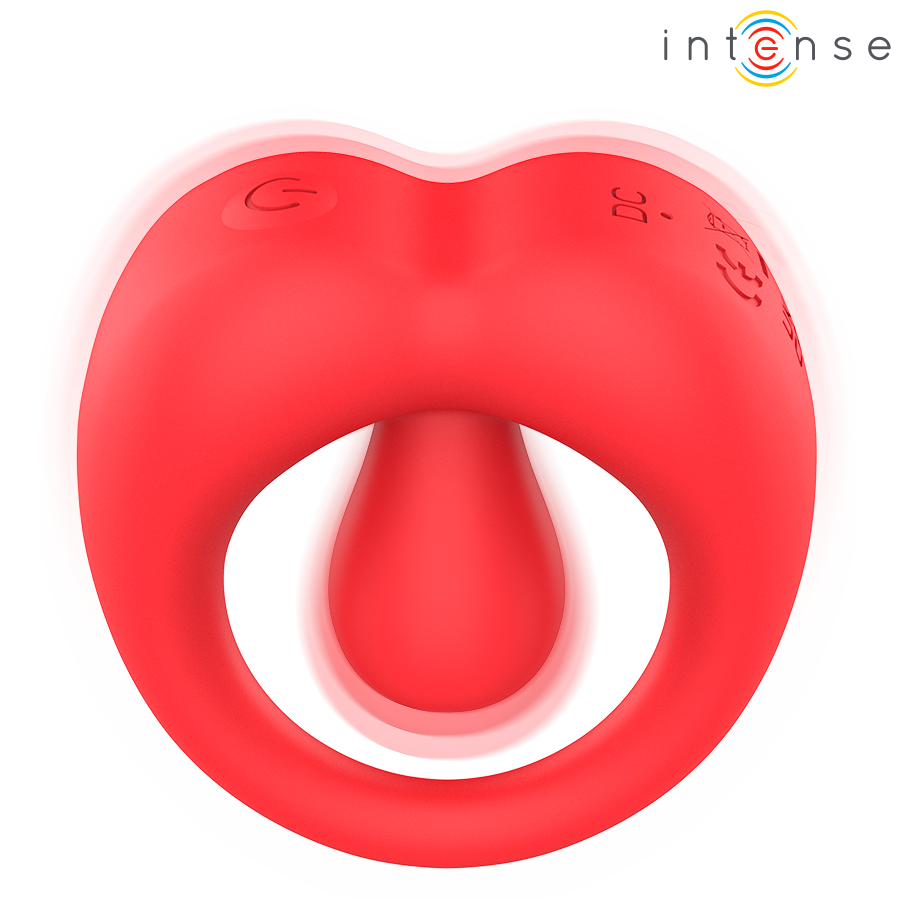 INTENSE - RUSSELL Vibratorring mit Klitorisstimulation Rot