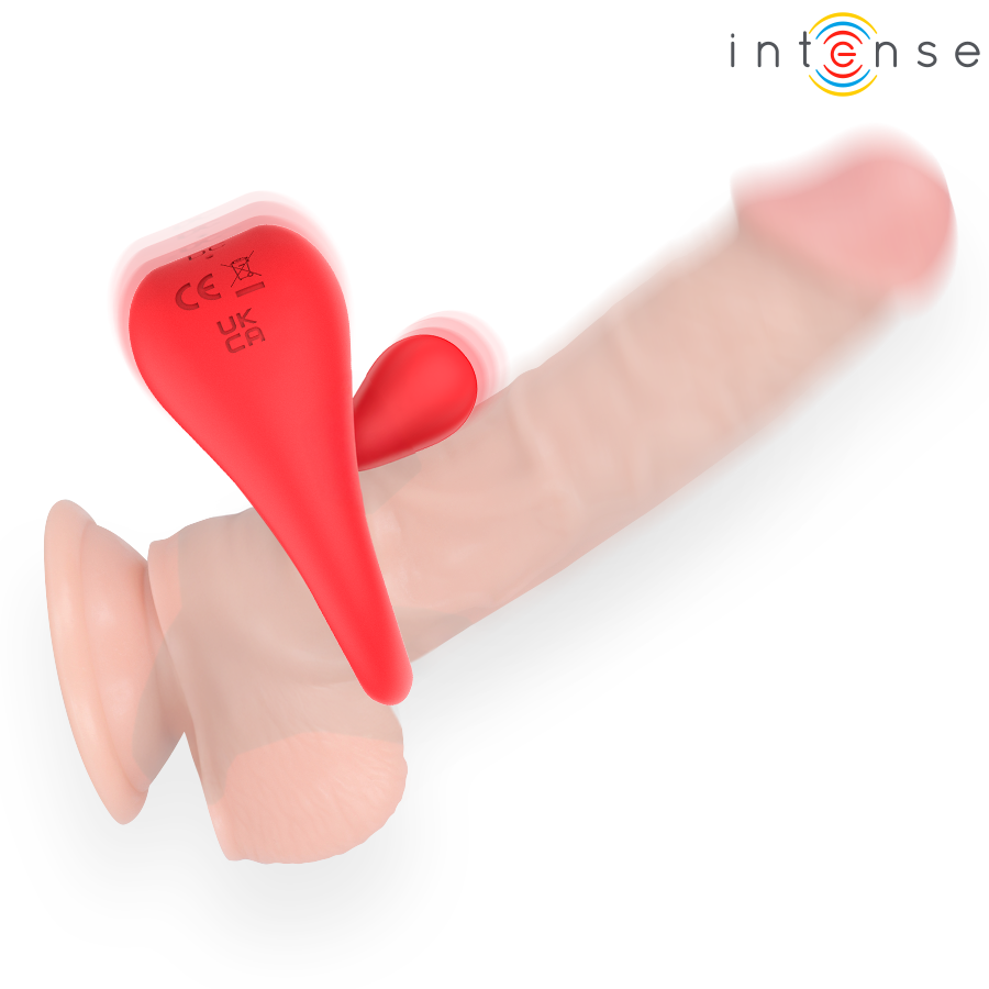 INTENSE - RUSSELL Vibratorring mit Klitorisstimulation Rot