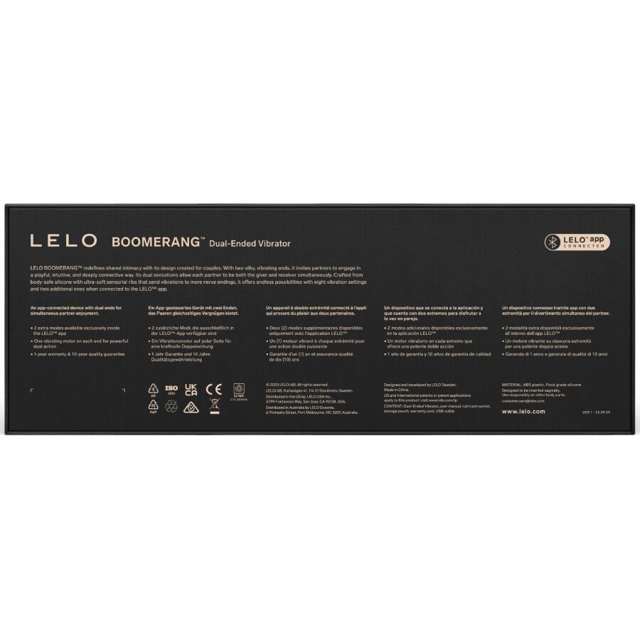 LELO - BOOMERANG DOPPELENDER VIBRATOR KORALLENROT