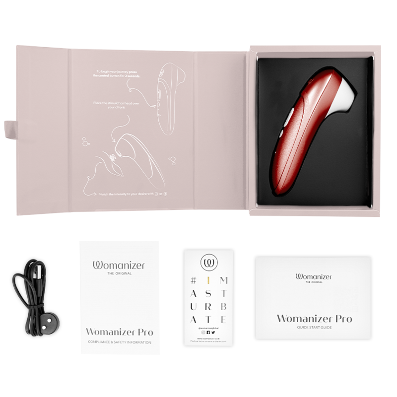 WOMANIZER - PRO VIBRANT Klitoralstimulator Burgunder