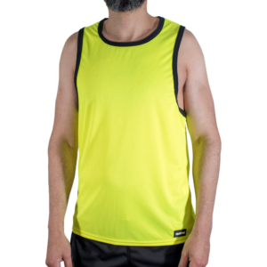MACHO - CMV001 Gelbes Gym-T-Shirt S/M