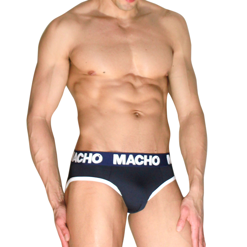 MACHO - MCH008 Marineblauer klassischer Slip-Schuh S
