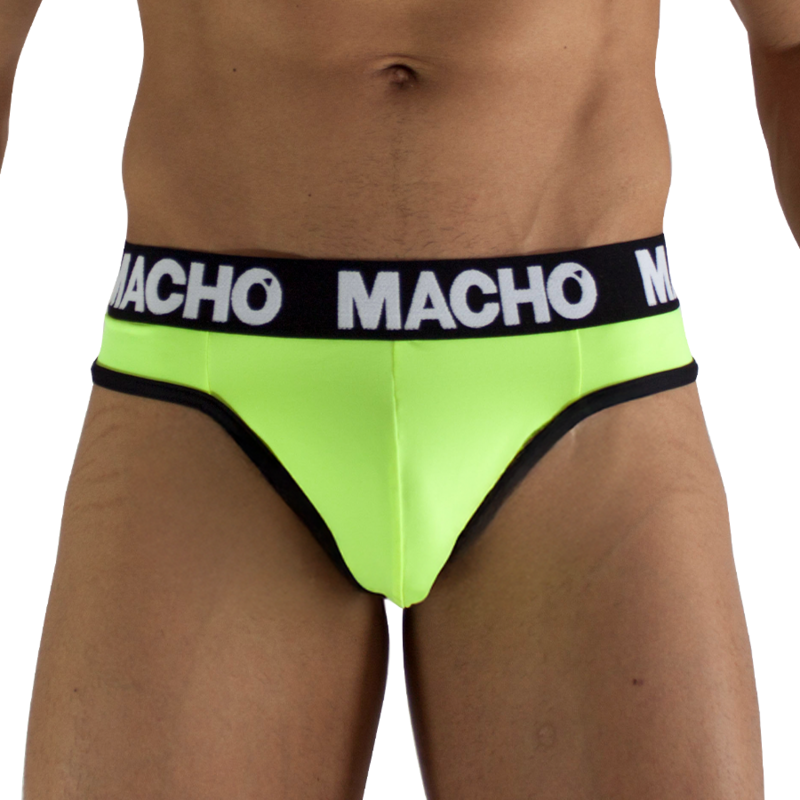 MACHO - MTG001 Fluoreszierender Gelber Stringtanga, Größe S