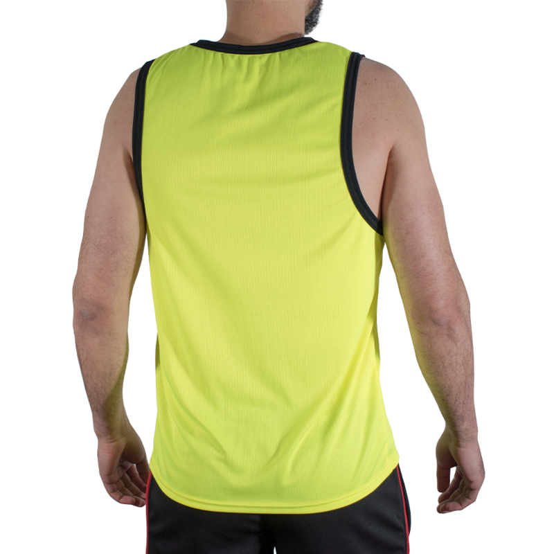 MACHO - CMV001 Gelbes Gym-T-Shirt L/XL