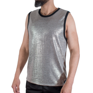 MACHO - T-SHIRT MIT FEINEM GLITZER, GRÖSSE L/XL