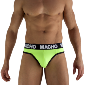 MACHO - MTG001 Fluoreszierender Gelber Stringtanga, Größe M