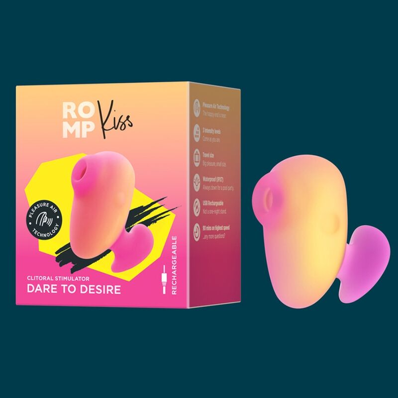 ROMP - KISS Klitoral-Saugfähiger Wiederaufladbarer Fingervibrator