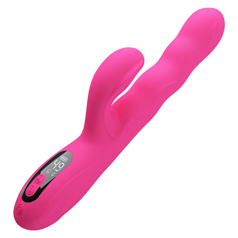 PRETTY LOVE - WINTERS MULTIFUNKTIONS-HASENVIBRATOR MIT LED-ANZEIGE, ROSA