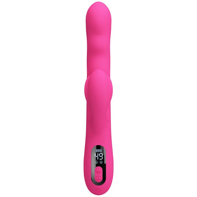 PRETTY LOVE - WINTERS MULTIFUNKTIONS-HASENVIBRATOR MIT LED-ANZEIGE, ROSA