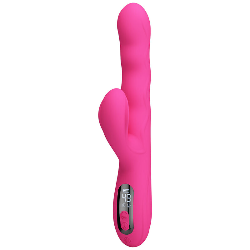 PRETTY LOVE - WINTERS MULTIFUNKTIONS-HASENVIBRATOR MIT LED-ANZEIGE, ROSA