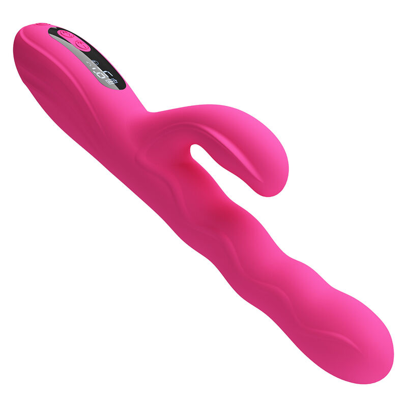 PRETTY LOVE - WINTERS MULTIFUNKTIONS-HASENVIBRATOR MIT LED-ANZEIGE, ROSA