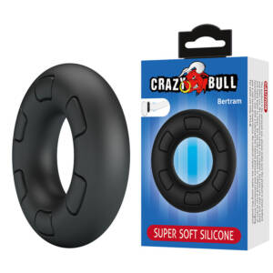 CRAZY BULL - BERTRAM SUPERSOFT SILIKON-PENISRING SCHWARZ
