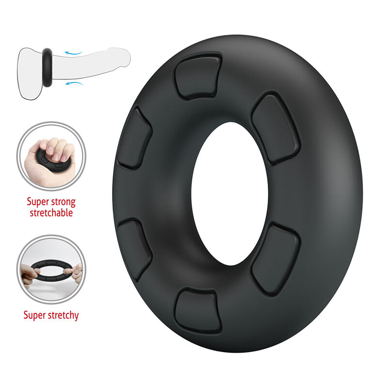CRAZY BULL - BERTRAM SUPERSOFT SILIKON-PENISRING SCHWARZ