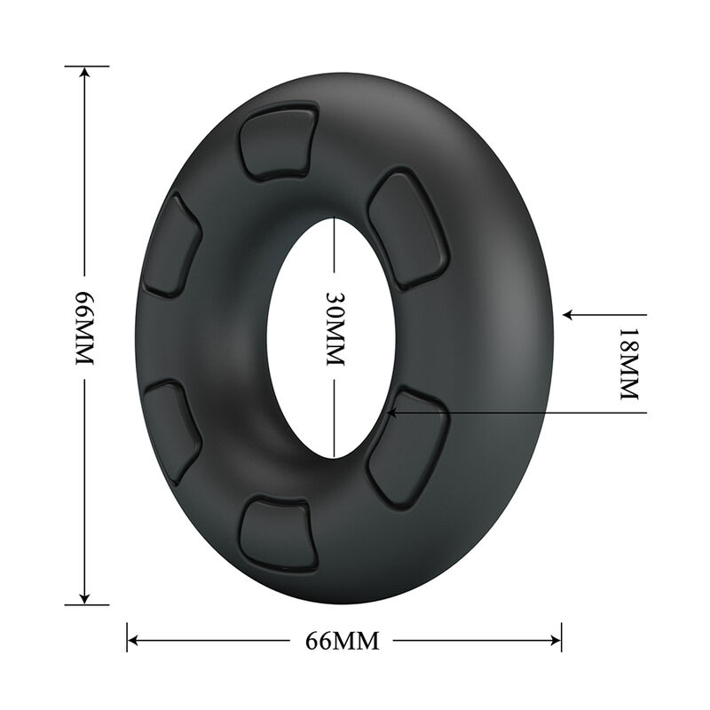 CRAZY BULL - BERTRAM SUPERSOFT SILIKON-PENISRING SCHWARZ