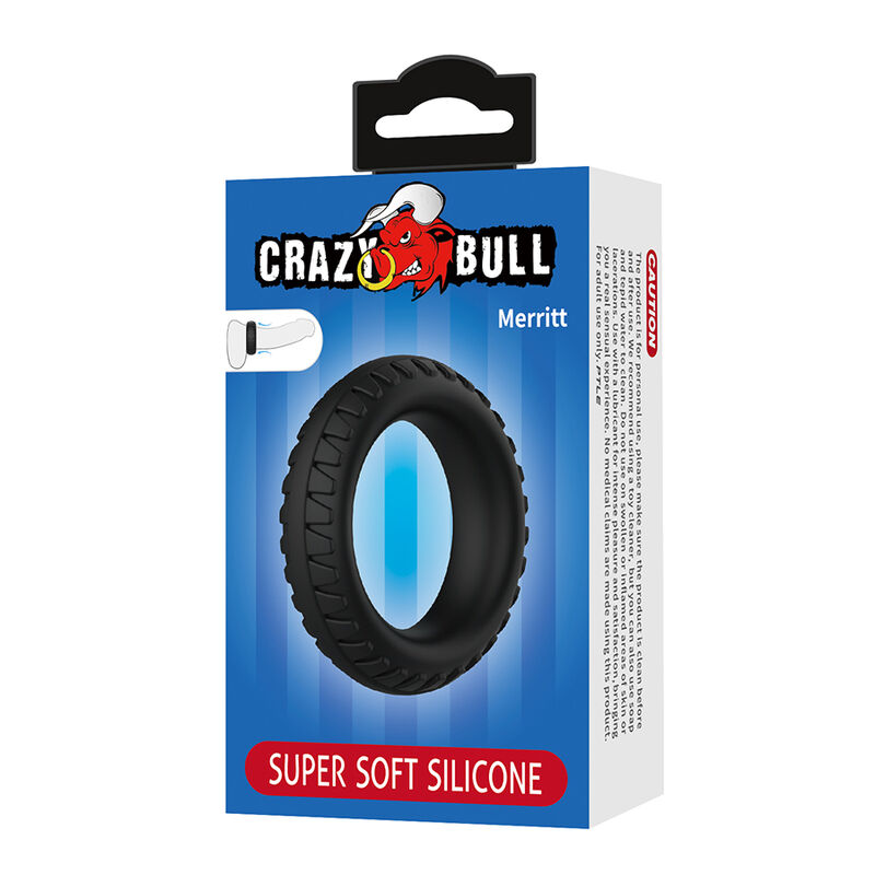 CRAZY BULL - MERRITT STRUKTURIERTER SILIKON-PENISRING SCHWARZ