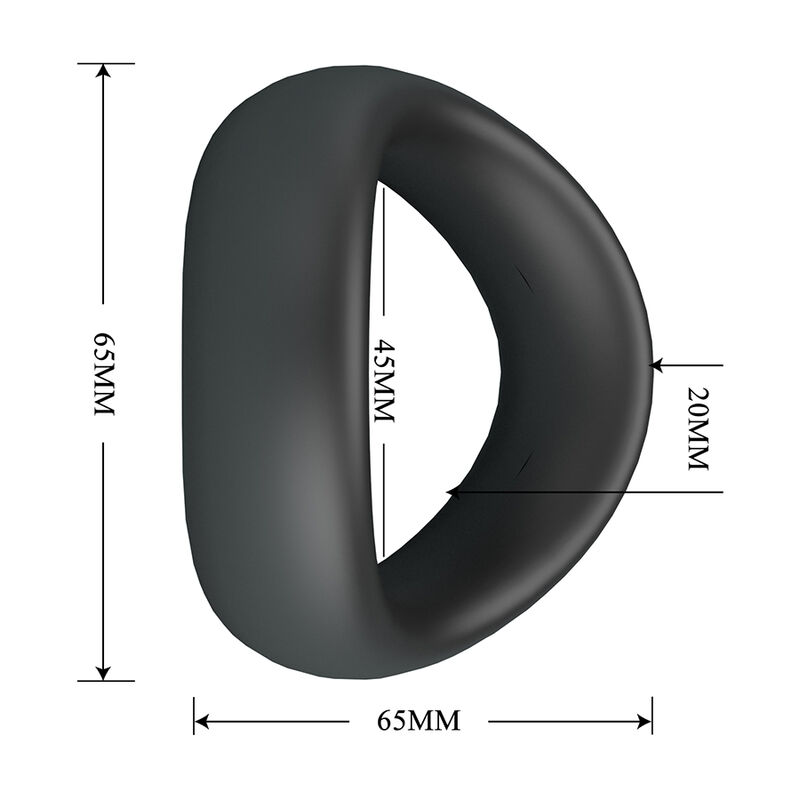 CRAZY BULL - VALEN ergonomischer Silikon-Penisring Schwarz
