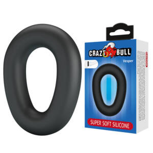 CRAZY BULL - VESPER SUPERSOFT SILIKON-Penisring Schwarz