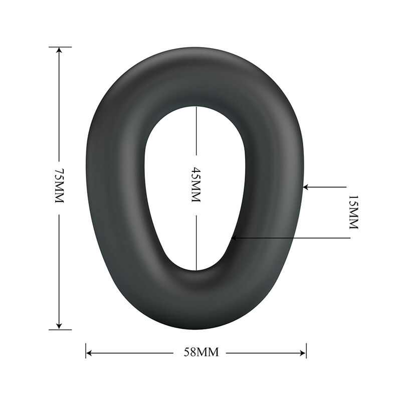 CRAZY BULL - VESPER SUPERSOFT SILIKON-Penisring Schwarz