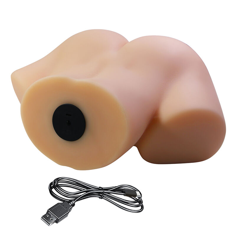 CRAZY BULL - VIVIAN DOPPELTER VAGINAL- UND ANALVIBRATIONSMASTURBATOR FLESH