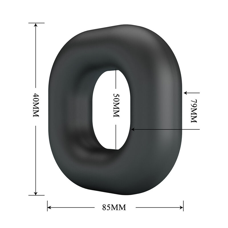 CRAZY BULL - WALDEN SUPERSOFT SILIKON-PENISRING SCHWARZ