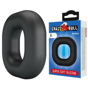 CRAZY BULL - WALDEN SUPERSOFT SILIKON-PENISRING SCHWARZ
