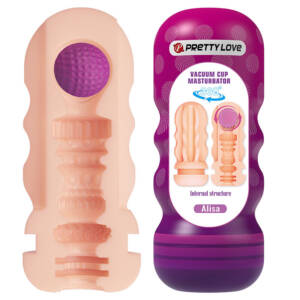 PRETTY LOVE - VAGINALMASTURBATOR MIT SAUGAUFGUSS UND INNENSTRUKTUREN
