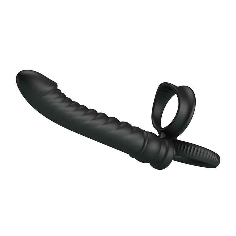 PRETTY LOVE - MERRITT Analvibrator mit Ring und Vibrationsfunktion, Schwarz