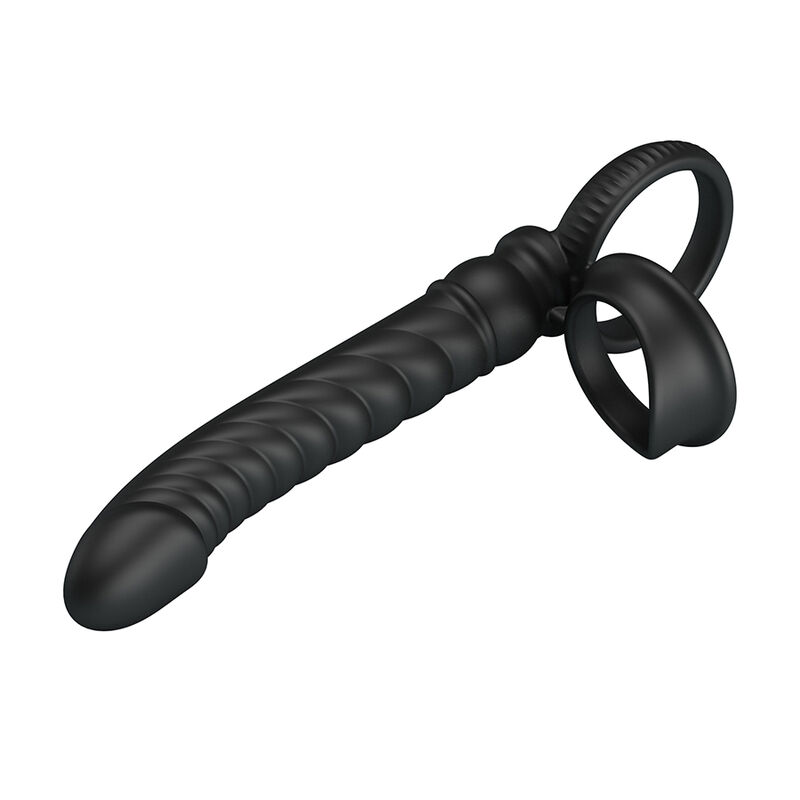 PRETTY LOVE - MERRITT Analvibrator mit Ring und Vibrationsfunktion, Schwarz