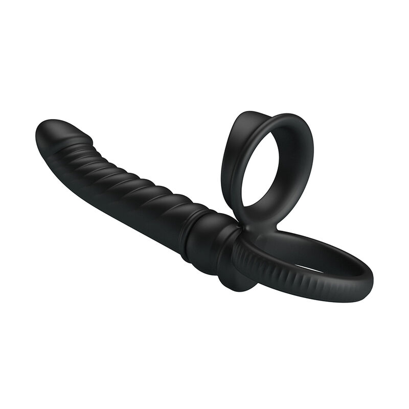 PRETTY LOVE - MERRITT Analvibrator mit Ring und Vibrationsfunktion, Schwarz