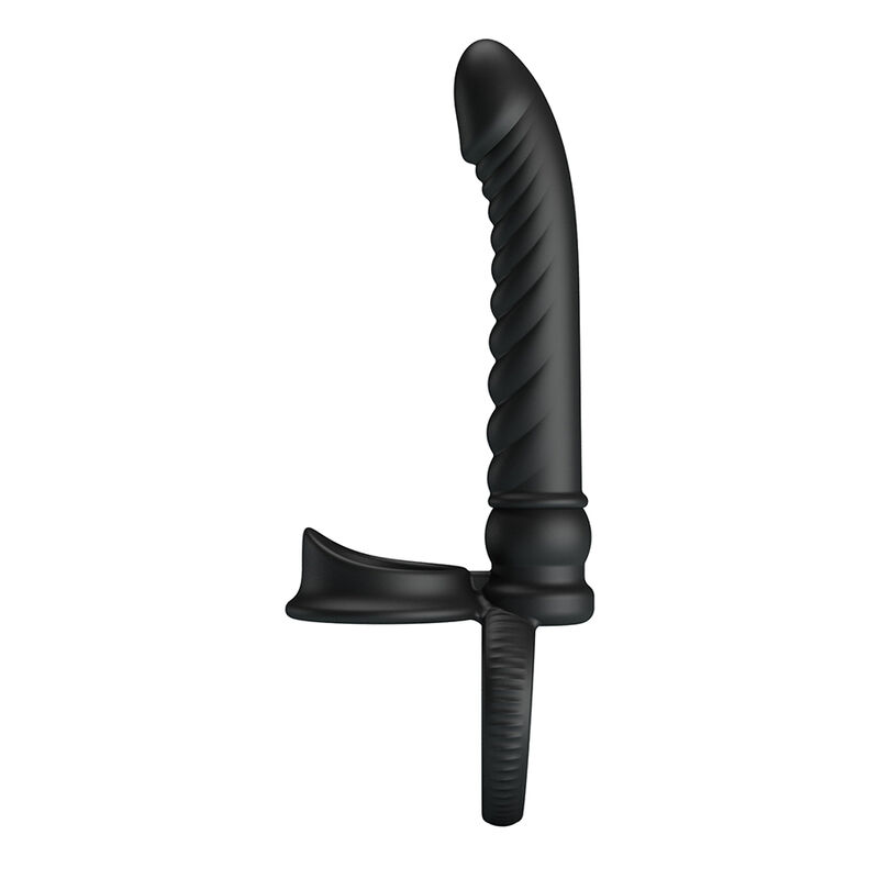 PRETTY LOVE - MERRITT Analvibrator mit Ring und Vibrationsfunktion, Schwarz