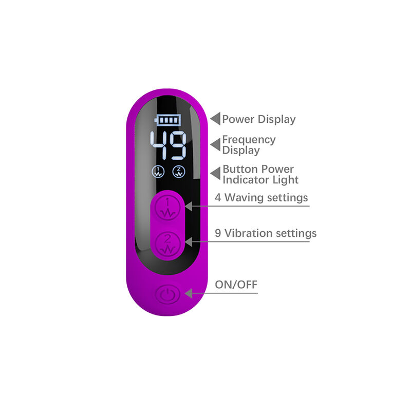 PRETTY LOVE - YALANDA HASE OSZILLIERENDER VIBrator MIT LED-ANZEIGE, LILA