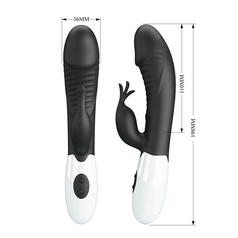 PRETTY LOVE - RASMUSSEN 30-FUNKTIONEN-HASE-VIBRATOR Schwarz