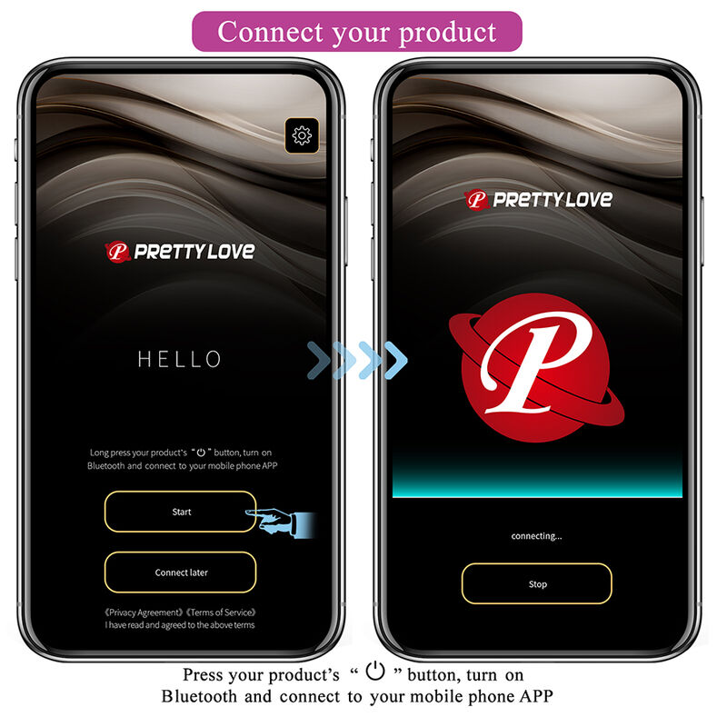 PRETTY LOVE - KLAY STOSS-EI-VIBRATOR, APP-STEUERUNG, Lila