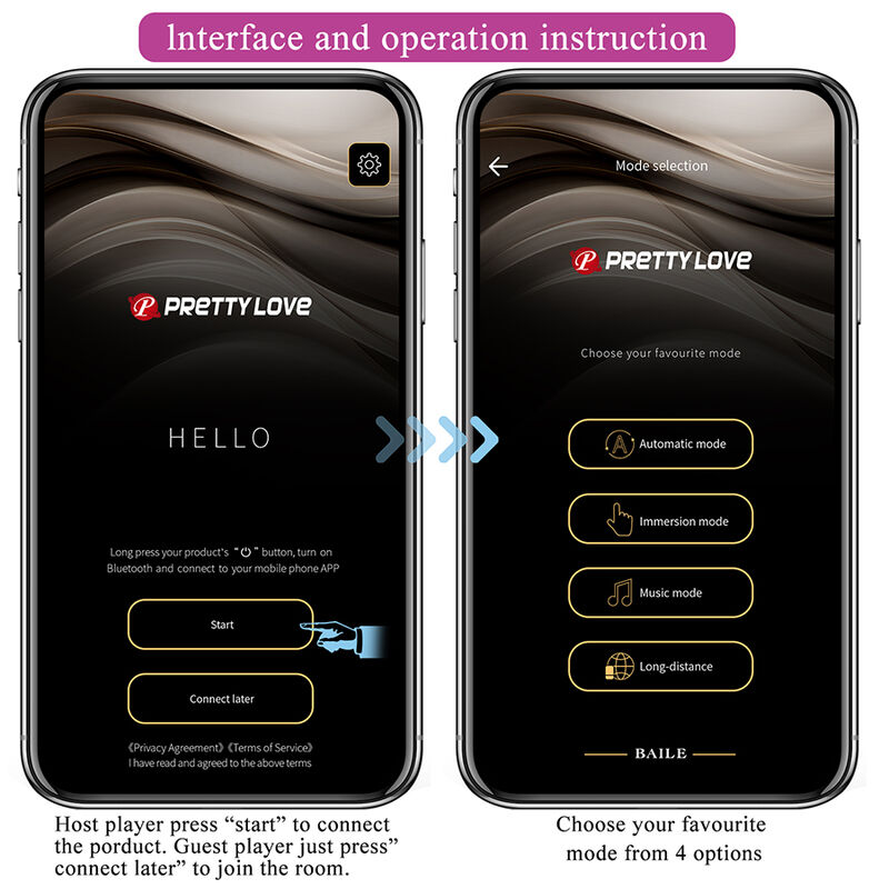 PRETTY LOVE - KLAY STOSS-EI-VIBRATOR, APP-STEUERUNG, Lila