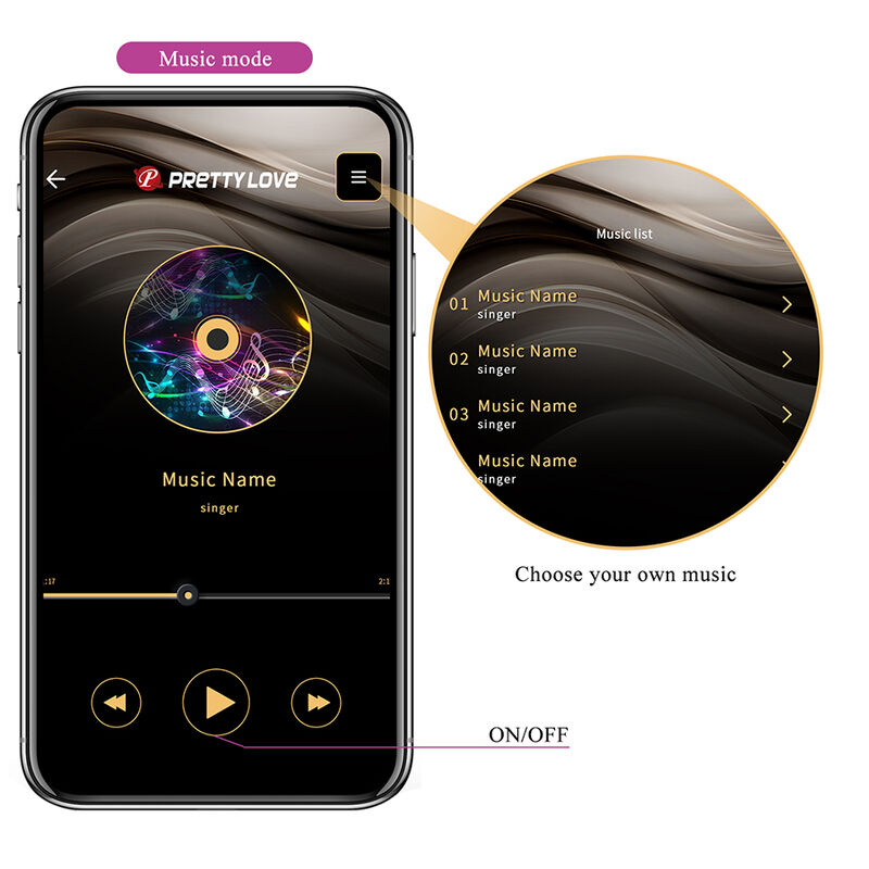 PRETTY LOVE - KLAY STOSS-EI-VIBRATOR, APP-STEUERUNG, Lila
