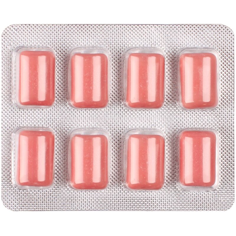 WUG After Drink – Der funktionelle Kaugummi, der Ihnen hilft, nach einer durchzechten Nacht neue Energie zu tanken. Blisterpackung mit 8 Stück.