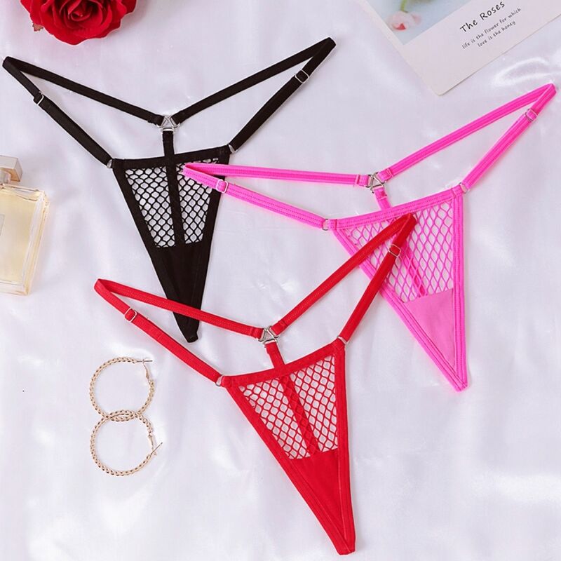 CHILIROSE - CR 4856 Mikrostring Mesh Rot L/XL