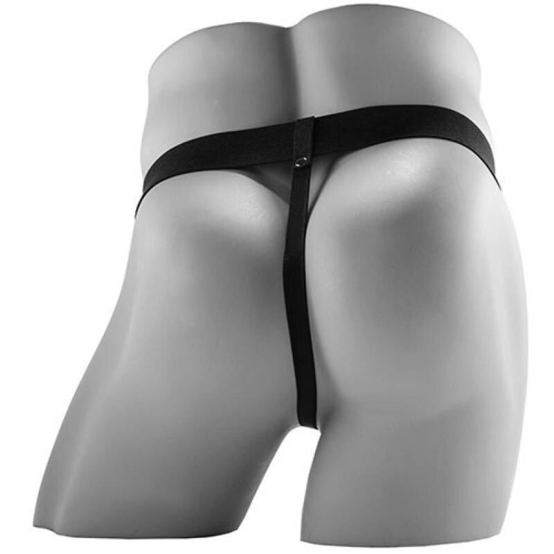 FETISH FANTASY SERIES - Realistischer, vibrierender Hohl-Strap-On mit Hoden, 17,8 cm