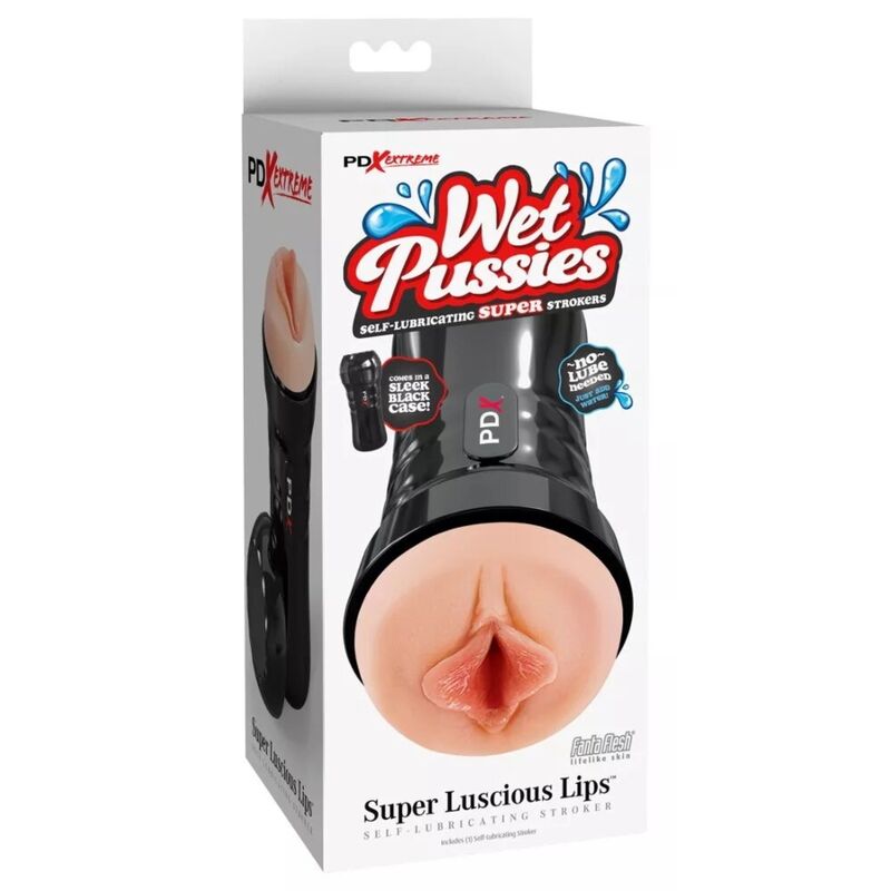 PDX EXTREME - REALISTISCHER SELBSTSCHMIERBARER MASTURBATOR MIT SUPER LECKEREN LIPPEN