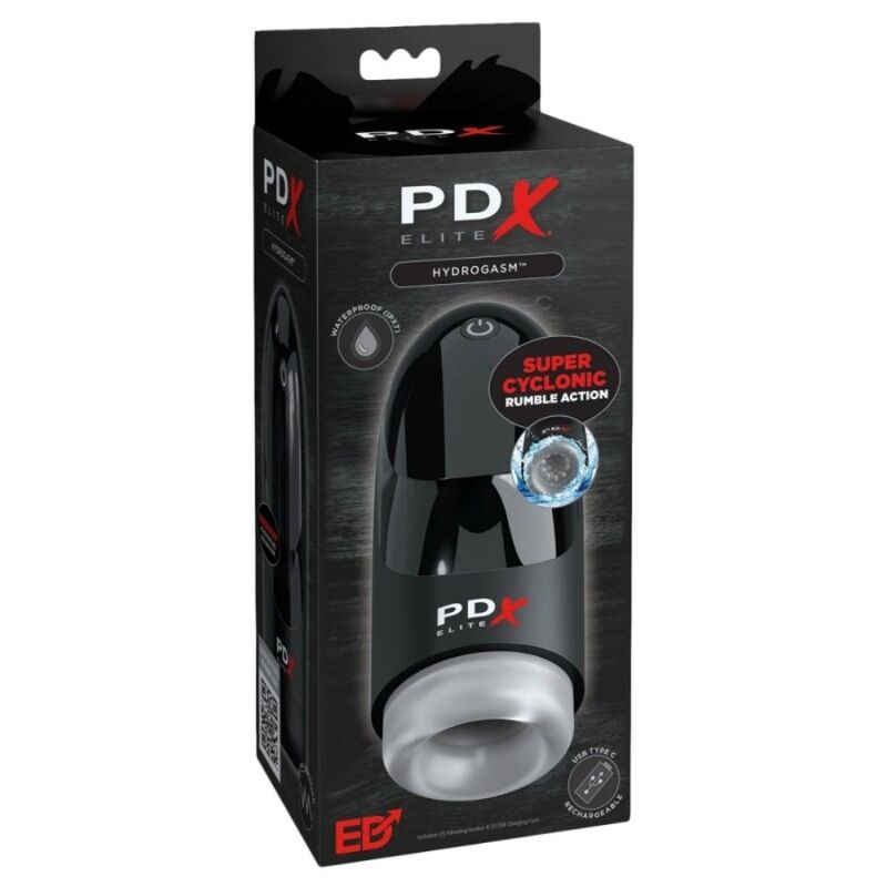 PDX ELITE - HYDROGASM Zyklonischer Vibrationsmasturbator 20 cm