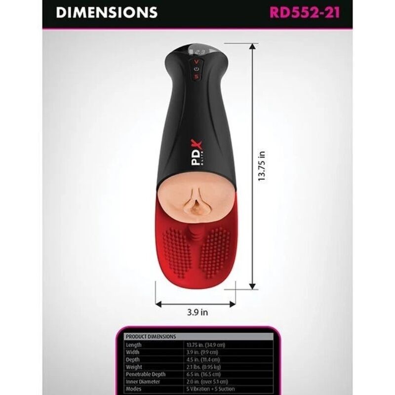 PDX ELITE - FUCK-O-MATIC PRO XL automatischer Masturbator 42 cm