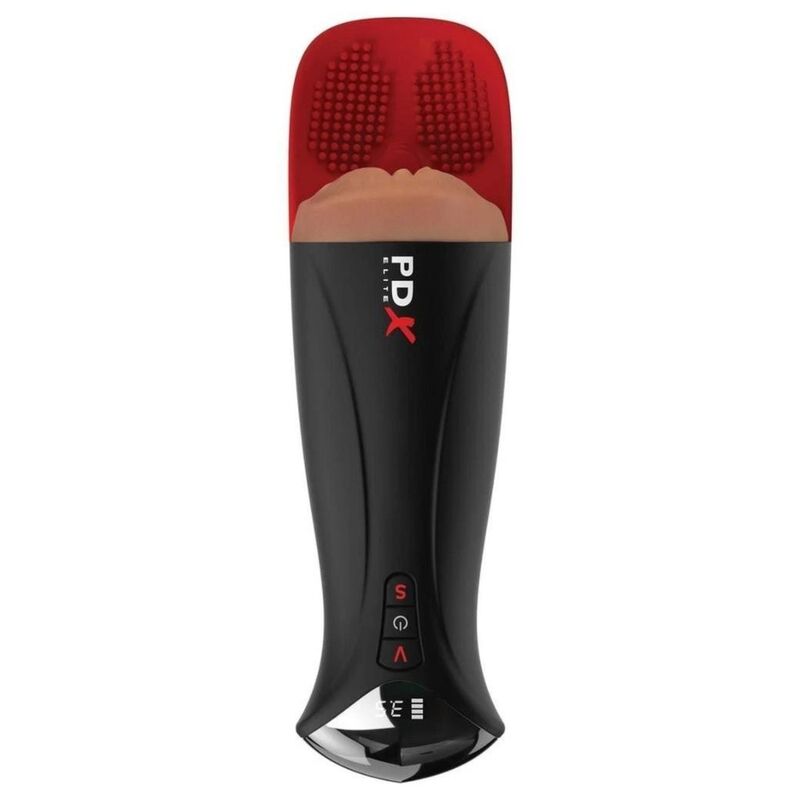 PDX ELITE - FAP-O-MATIC PRO XL automatischer Vibrations-Stroker Braun 34,9 cm