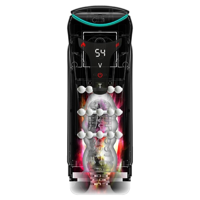 PDX ELITE - MOTO-BATOR PRO THRUSTING STROKER automatischer Vibrations- und Wärme-Masturbator 26,5 cm