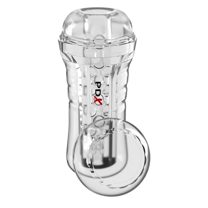 PDX ELITE - VIEWTUBE PLUS transparenter Stroker mit Sichtfenster und EZ-Grip, 21 cm