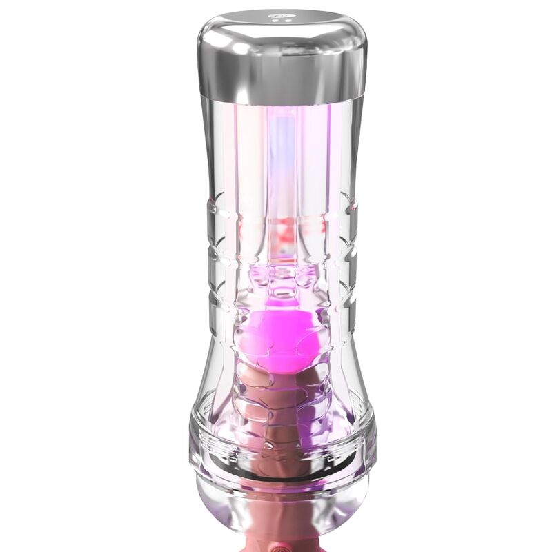PDX ELITE - VIEWTUBE XXL LED TRANSPARENT MASTURBATOR 27,3 CM