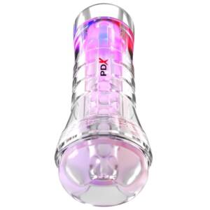 PDX ELITE - VIEWTUBE XXL LED TRANSPARENT MASTURBATOR 27,3 CM