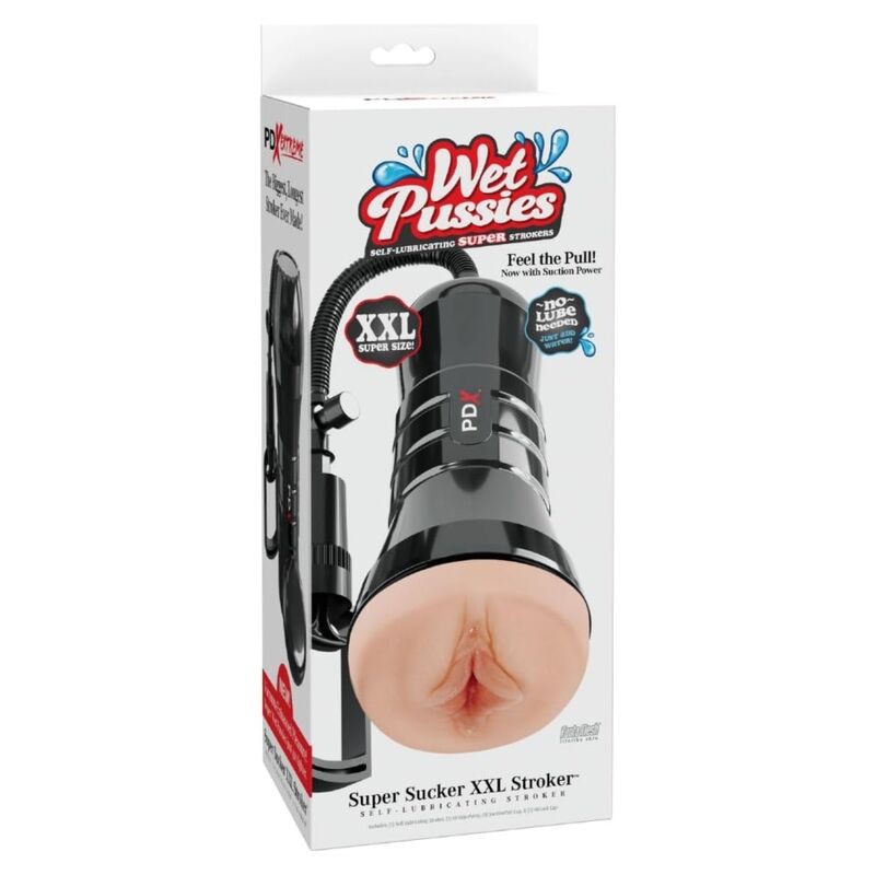 PDX EXTREME - WET PUSSIES SUPER SUCKER XXL Leichter Vagina-Stroker mit Saugfunktion 27,3 cm