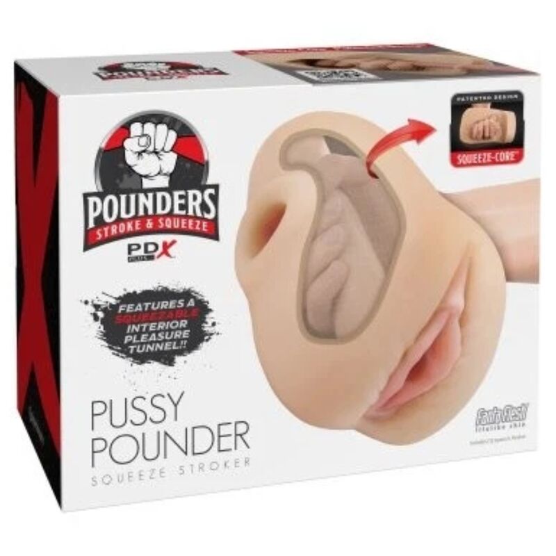 PDX PLUS – realistischer Vagina-Pussy-Pounder-Squeeze-Stroker 18 cm